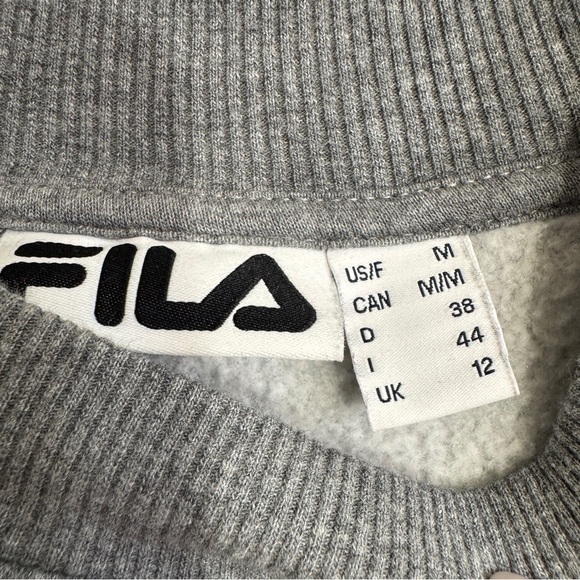 Women’s FILA All Over Logo Cropped Crew Neck Sweatshirt - Picture 3 of 3